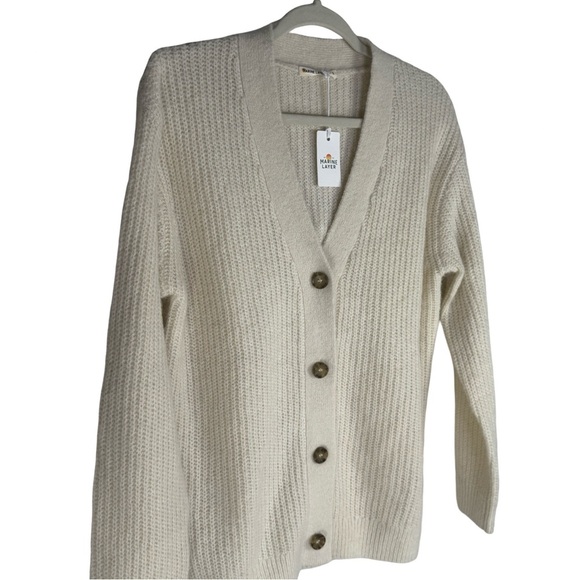 Marine Layer Nova Oversized Cardigan Ivory Wool Blend Women’s Size Small NWT - Picture 6 of 13
